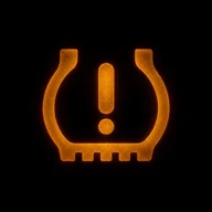 Tire pressure warning light, flashing